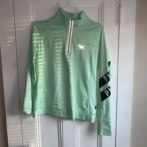 Pink exercise quarter zip